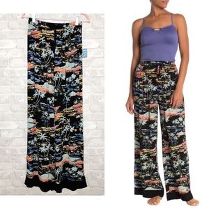 NWT Free People | Black Combo Blue Lagoon Print Pants Size Small